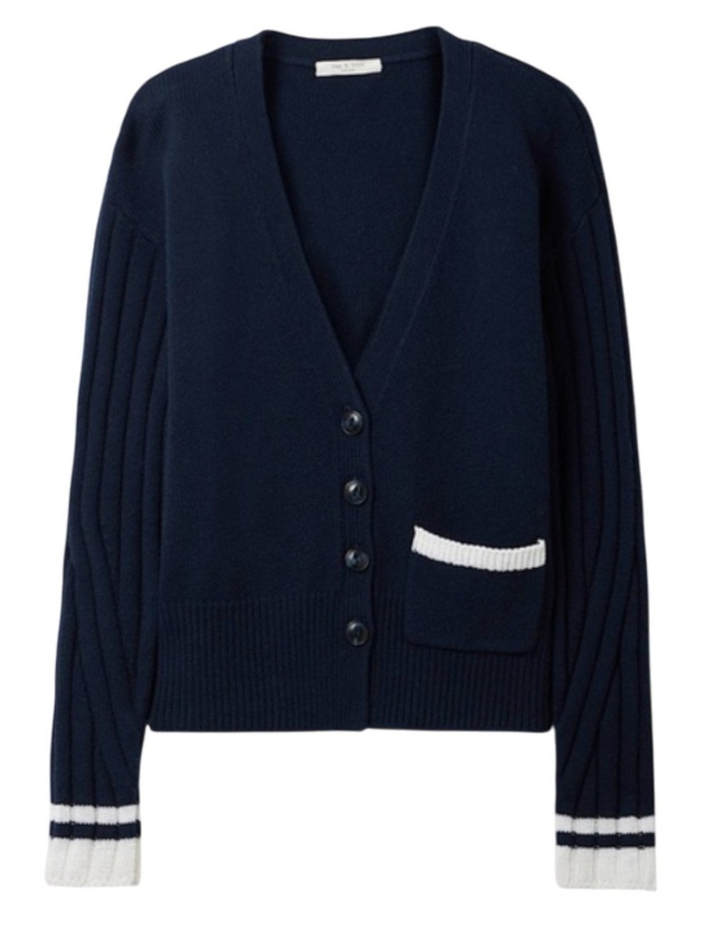 rag & bone Navy Blue Serena Wool Cardigan Sweater